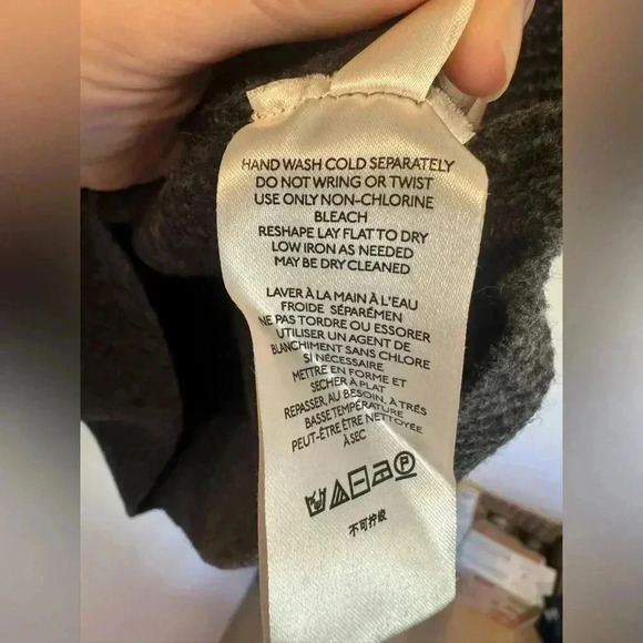 Anthropologie Emmy Cowl Neck Leopard Print Charcoal Gray Sweater - Picture 6 of 7